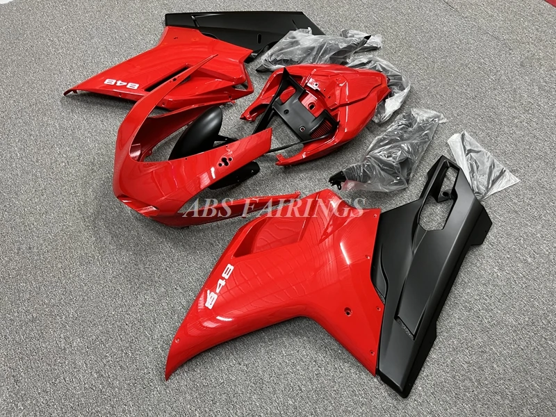 4Gifts New ABS Motorcycle Fairings Set Body Kit Fit For DUCATI 1198 1098 848 2007 2009 2010 2011 2012 Full Bodywork Set Red