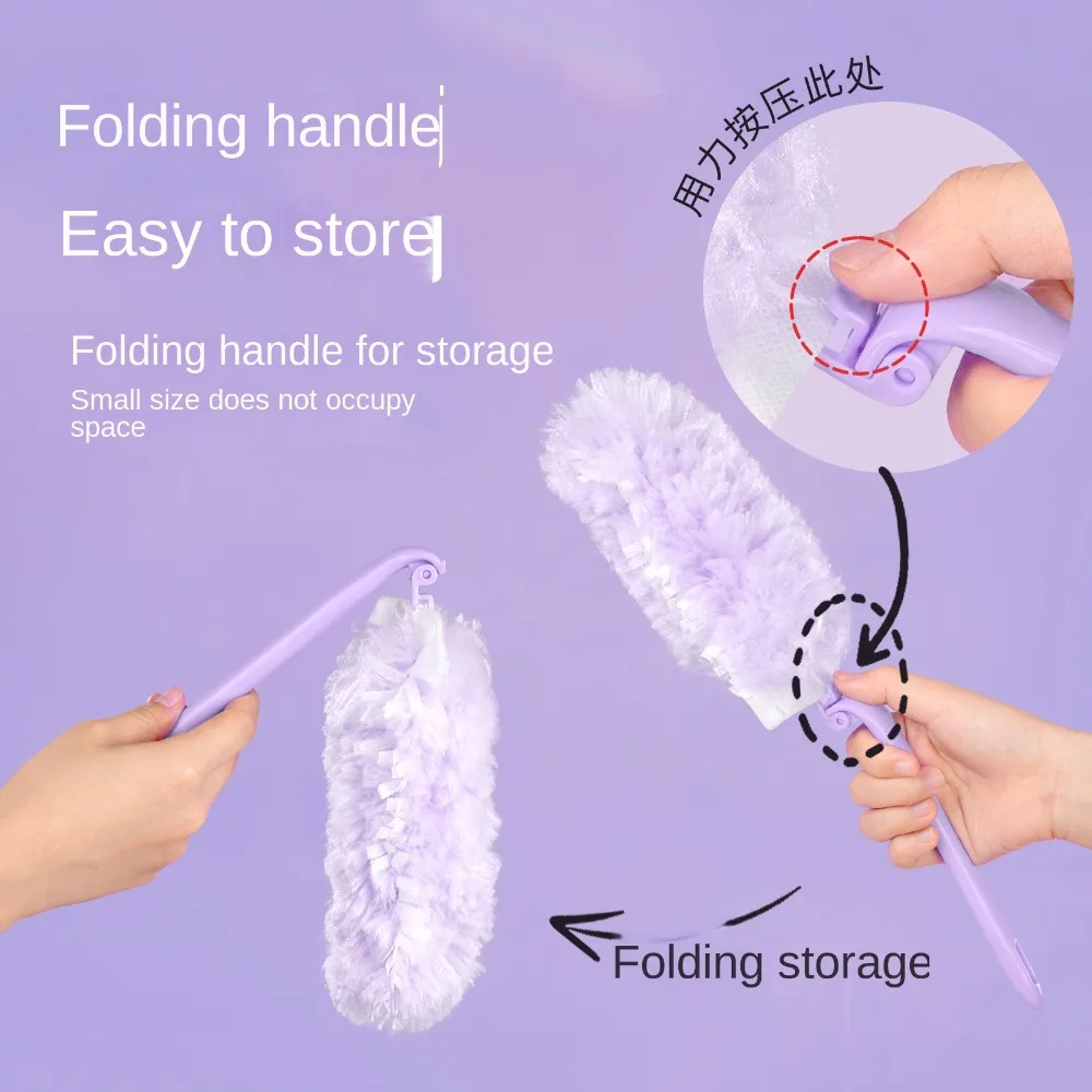 New Broom Microfiber Duster Anti-static Scalable Magic Dust Brush Replaceable Portable Removal Dusters Home