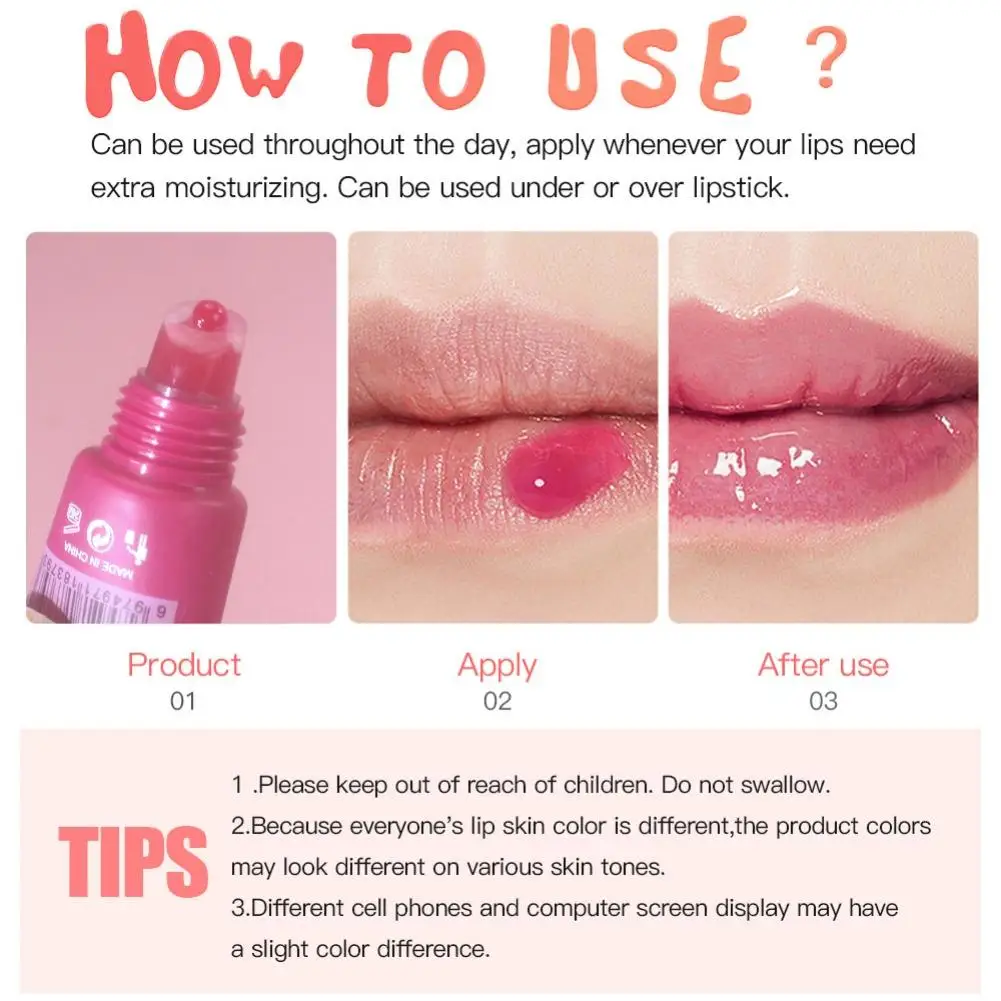 مرآة خفيفة للماء مرطبة لامعة تدوم طويلاً لجميع الماكياج تبدو خرطوم زبدة الشفاه مع سلسلة لؤلؤية مقاومة للماء