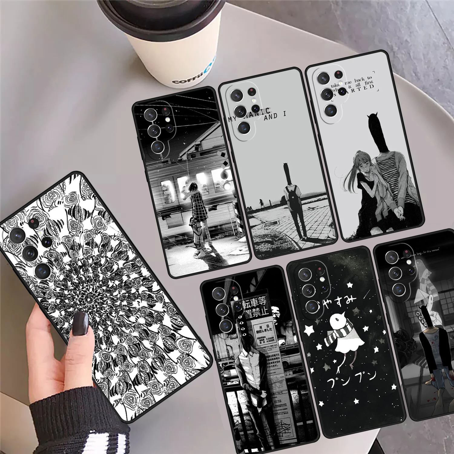 Oyasumi Punpun Phone Case Cover Coque For Samsung Galaxy S24 Ultra 23 S22 Plus S21 FE S20 S8 S9 S10 Note 10 Pro Note 20