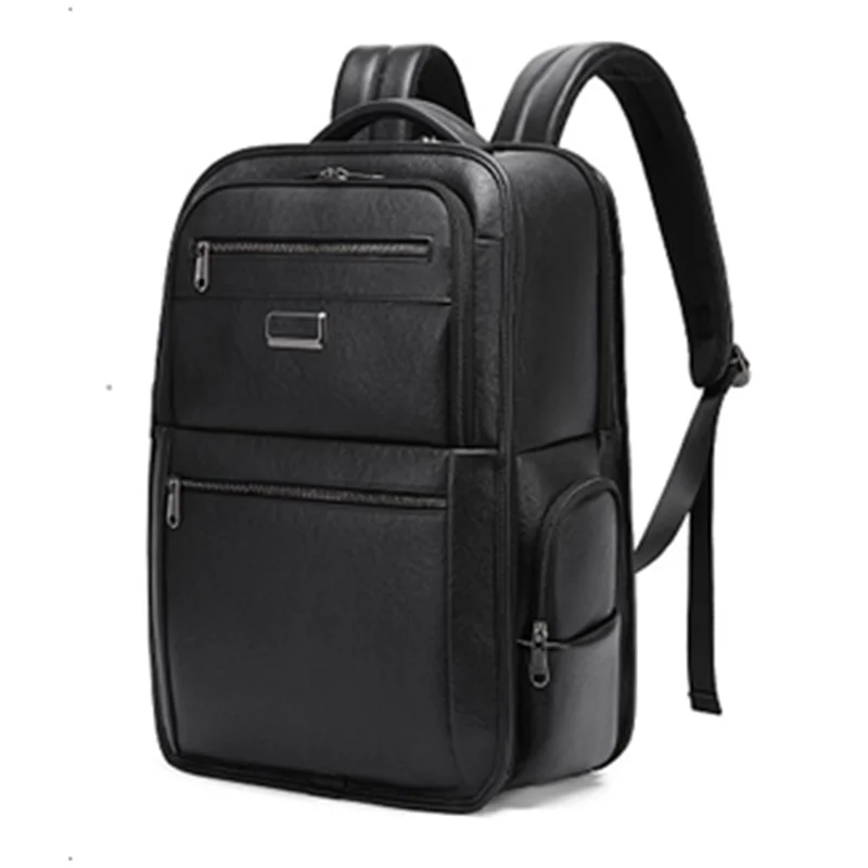 BANGE Anti Theft Laptop Backpack 15.6 Anti-wrinkle Waterproof USB Recharging Leather Backpack Men Fashion Travel Bag Backpacks