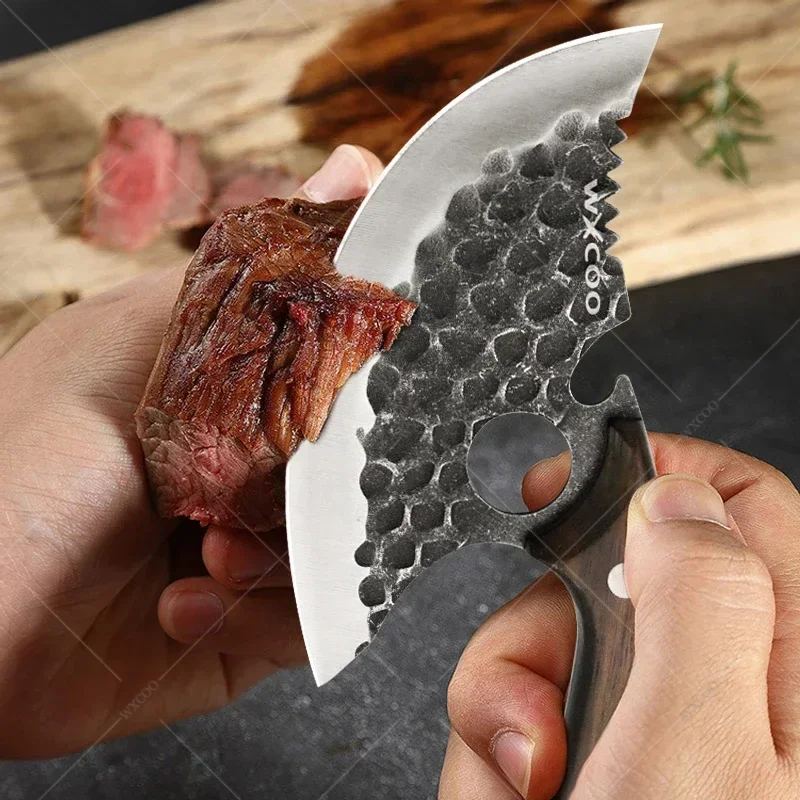 Forged Kitchen Chef Knives High Carbon Steel Meat Boning Cleaver Cheese Knife Professional Butcher Fish Fruit Knife with Cover
