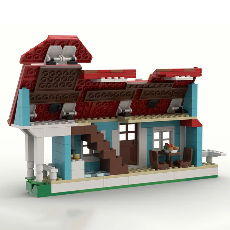 305PCS Lilos & Stitchse House Moc Diy การศึกษาชุดอาคารบล็อกของเล่นวันเกิดของขวัญ Tropical Paradise