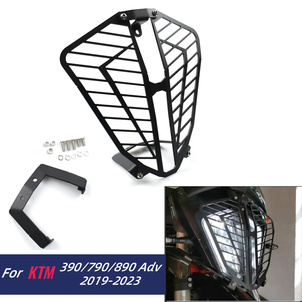 

390Adv 790Adv 890Adv Headlight Protector Grille Guard Cover For KTM 390 790 Adventure ADV 2019-2023 Motorcycle Head Light Lamp