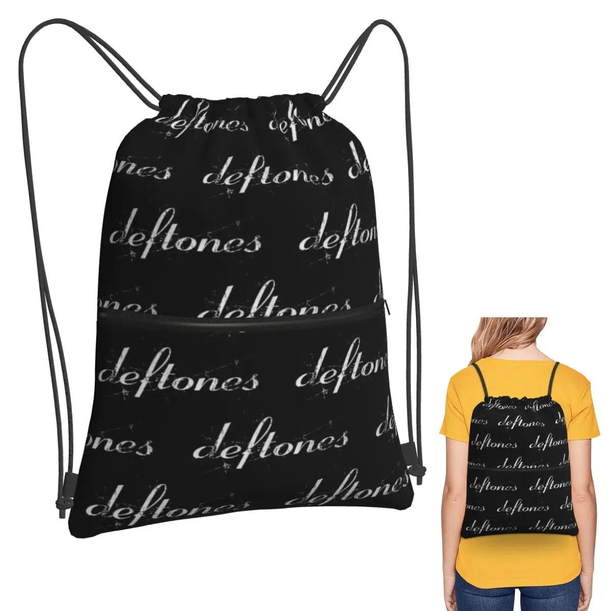

Deftones Snake Private Music Album Backpacks Portable Drawstring Bundle Pocket Sports Bag Book Bags for Travel Students