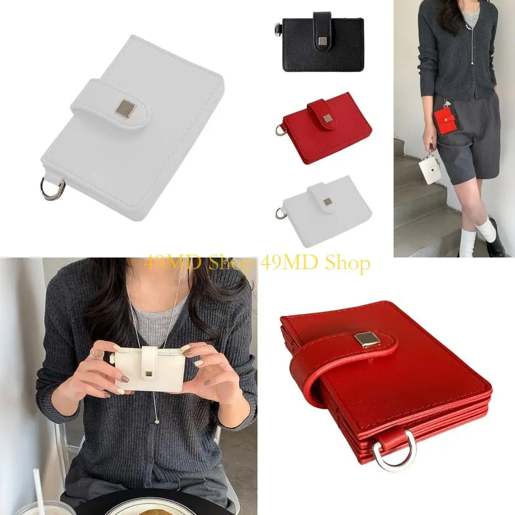 49MD Womens Short Wallet Card Case Unique PU Leather Purse Security Card Holder