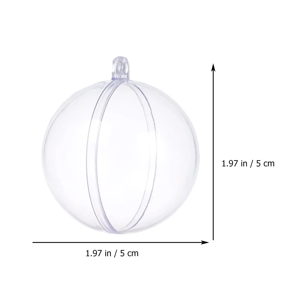 

15Pcs Plastic Christmas Ball Hollow Hanging Pendant Fillable Ornament for Christmas Tree Xmas Party Decorations