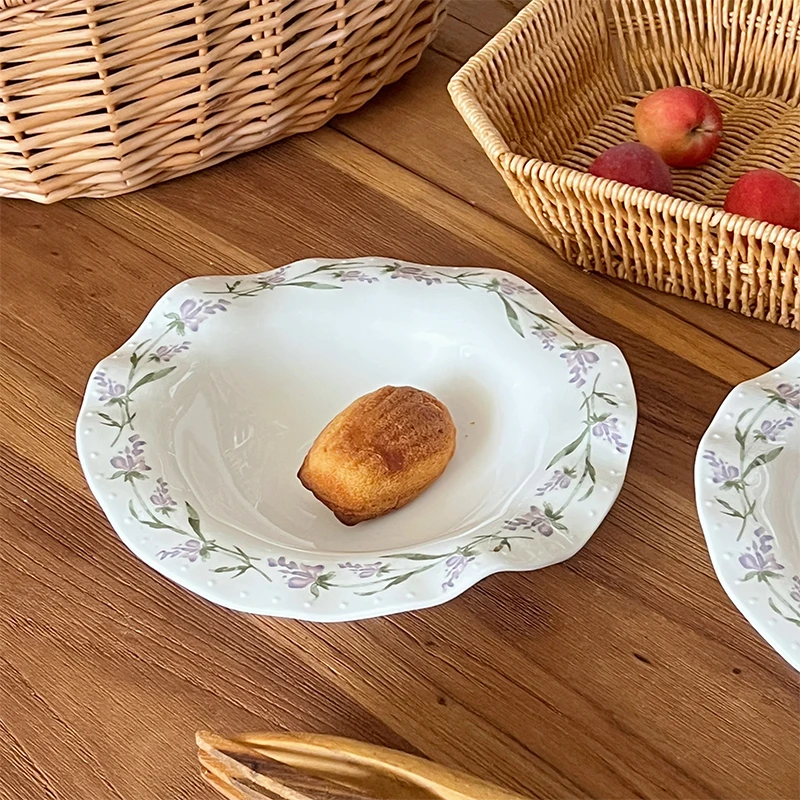 

Круглая тарелка для дома, многофункциональная, для пасты, салатов, десертов, завтраков, для западной кухни