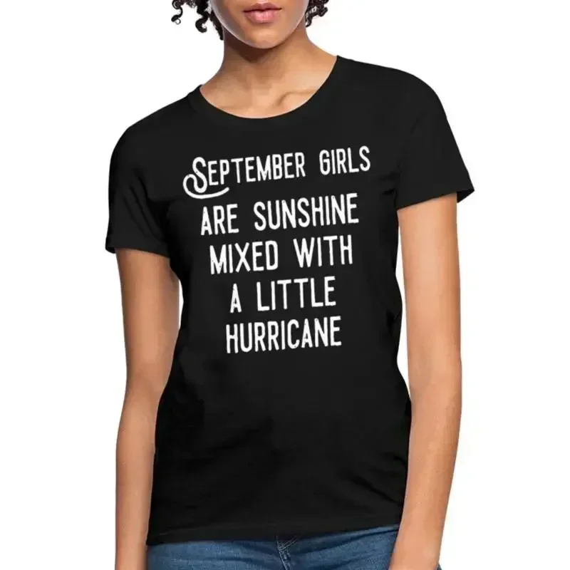 September Girls Sunshine Mixed With Hurricane Birthday Women's T Shirt