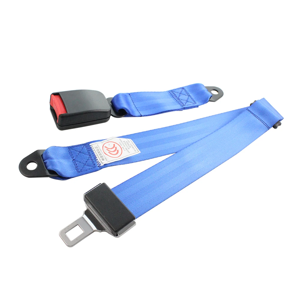 1PCS Blue 2Points Car Auto Seat Seatbelt Universal Seat Belts Adjustable Extension Bucklet Truck Seat Safety Belt Car Accessorie