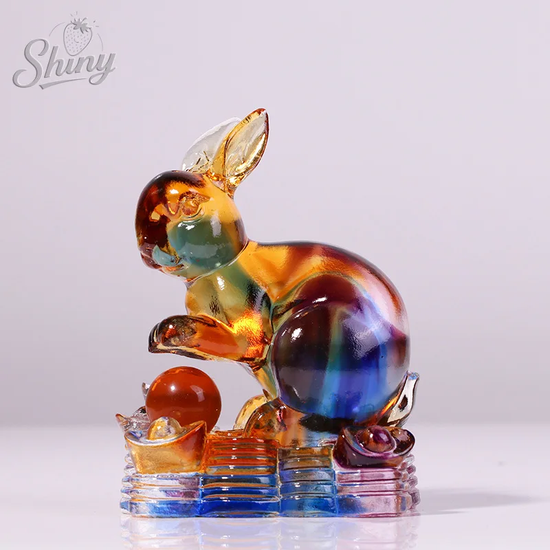 الصقيل الملون الطريقة القديمة لإزالة الشمع إطلاق الحرف الصينية زودياك هدية عيد ميلاد هدايا الأعمال المفروشات المنزلية