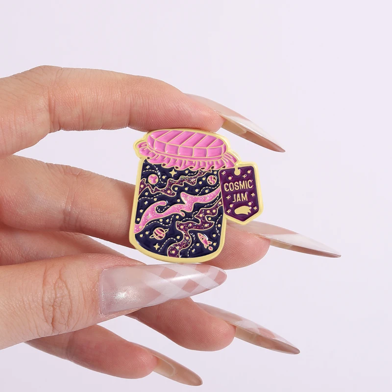 الفضاء نخب غالاكسي المينا دبوس بريق غالاكسي الكونية المربى بروش معدني التلبيب على ظهره شارة الأزياء والمجوهرات والاكسسوارات الهدايا #6