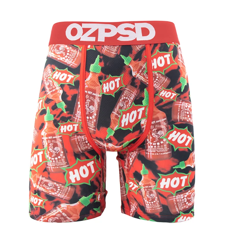 OZPSD Sexy Men Underwear Boxers Cueca Male Panty Lingerie Men Underpants Boxershorts Plus Size Breathable Print Man Boxer Briefs