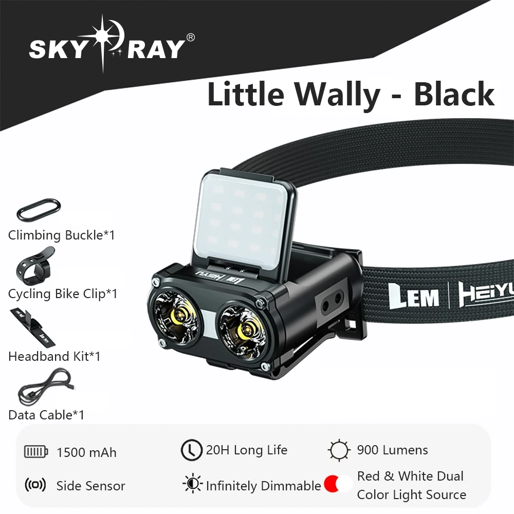 

SKYRAY MINI налобный фонарь SH900 портативный датчик шляпы фонари Type-c перезаряжаемая фара светодиодный фонарик для рыбалки передний велосипедный фонарь