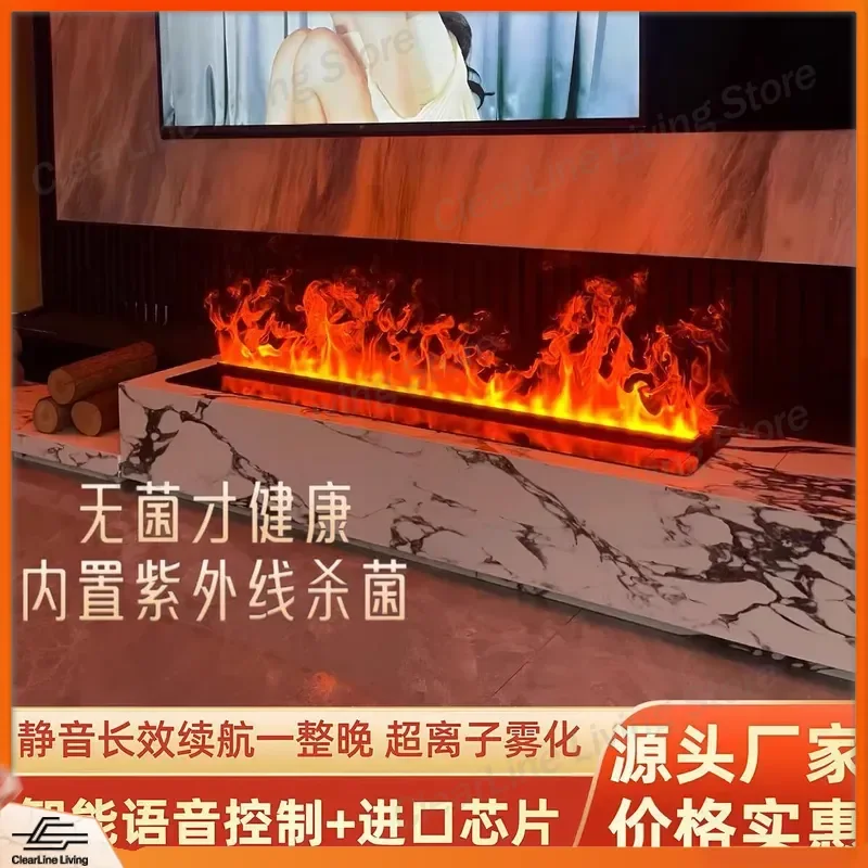 for Household 3D Atomizing Fireplace European Decoration Embedded Electronic Fireplace Simulation Flame Internet Celebrity TV