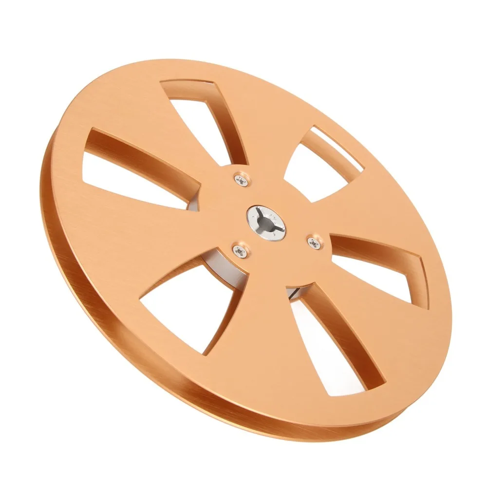 Professional 1/4 7 Inch Empty Open Reel 6 Hole Aluminum Alloy Reel To Reel Tape Takeup Spool Machine Reel for Tape Recorder