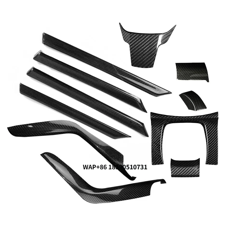 Real Carbon Fiber Center Console Dashboard Cover Car Accessories Interior Trim Kits for 10th Gen 2016 2017 2018
