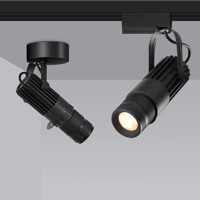 Adjustable aperture led track spotlights Square spotlight painting shop 10W 20W 30W 40W COB open-mounted spotlights Museum