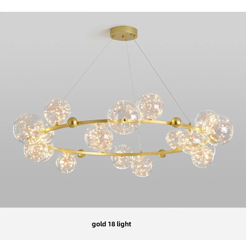 Dining Room LED Dimmable Pendant Lights Straight Metal