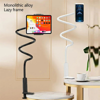 360° Rotating Flexible Adjustable Gooseneck Phone Arm Stand with Stretchable Clamp Fits 4.7-11\