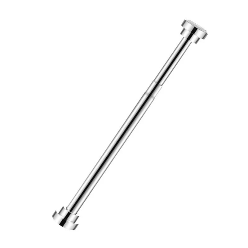 

Stainless Steel Non Perforated Telescopic Straight Rod For Bathroom Closet Wardrobe Curtain Door Curtain