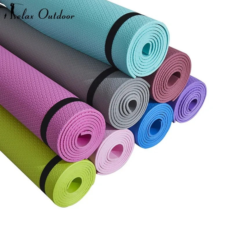 Yoga Mat Anti-skid Sports Fitness EVA Comfort Foam 4MM Thick Yoga Mat for Exercise Yoga and Pilates Gymnastics Mat