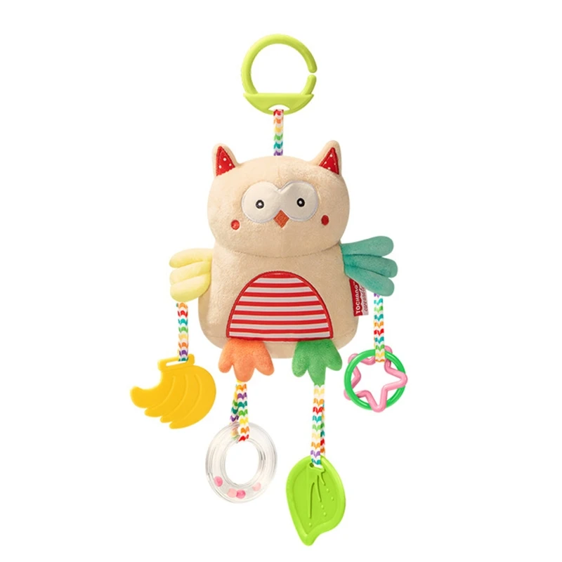 Infant Bed Around Rattle Hanging Toy with Teether Inside Safety Toy