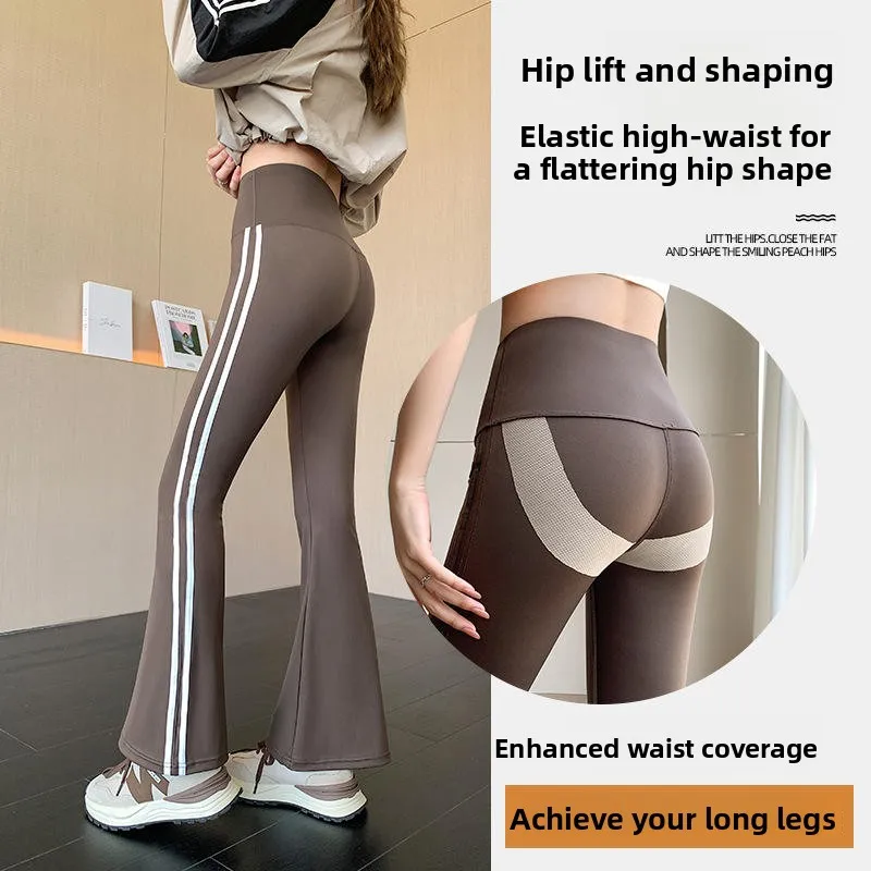 Cintura alta sino bot calças fitn yoga emagrecimento camada base arca calças de pele das mulheres ao ar livre wear spor verão calças