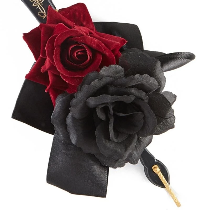 Y5GC Vintage Flowers for Rhinestone Design Fan Gothic Hand Fan Folding Hand Held Fan Lace Fan Stage Performance Props