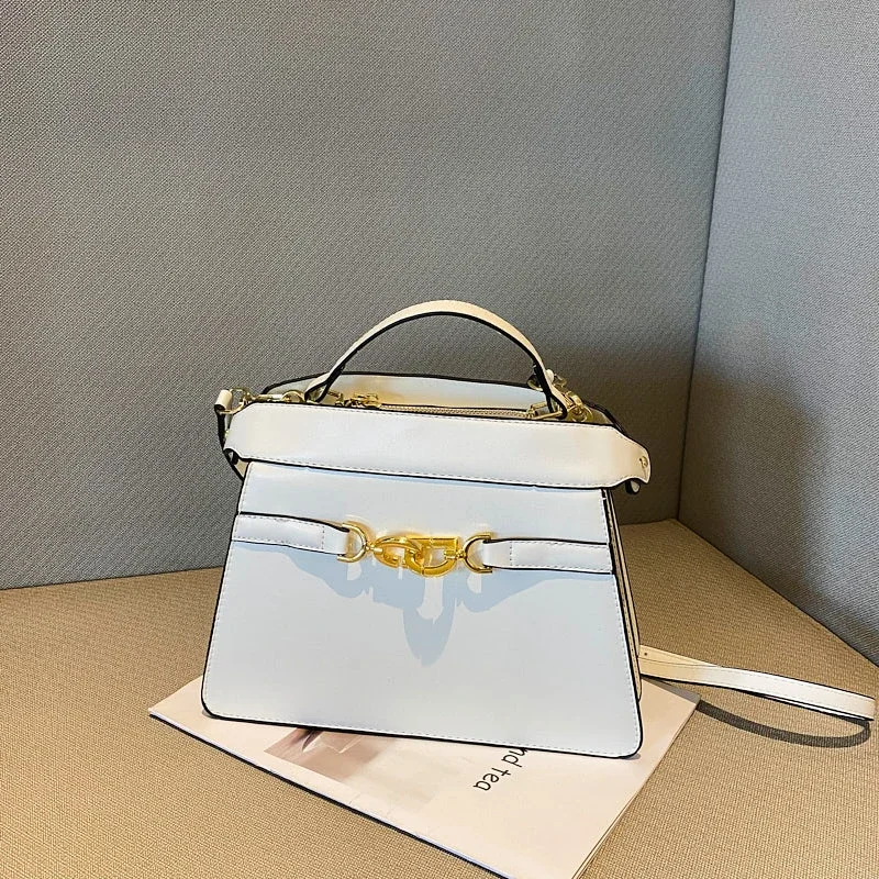 

2025 Transparent PVC Trendy Tote Bag, Waterproof Crossbody Purse With Leather Handle Trim