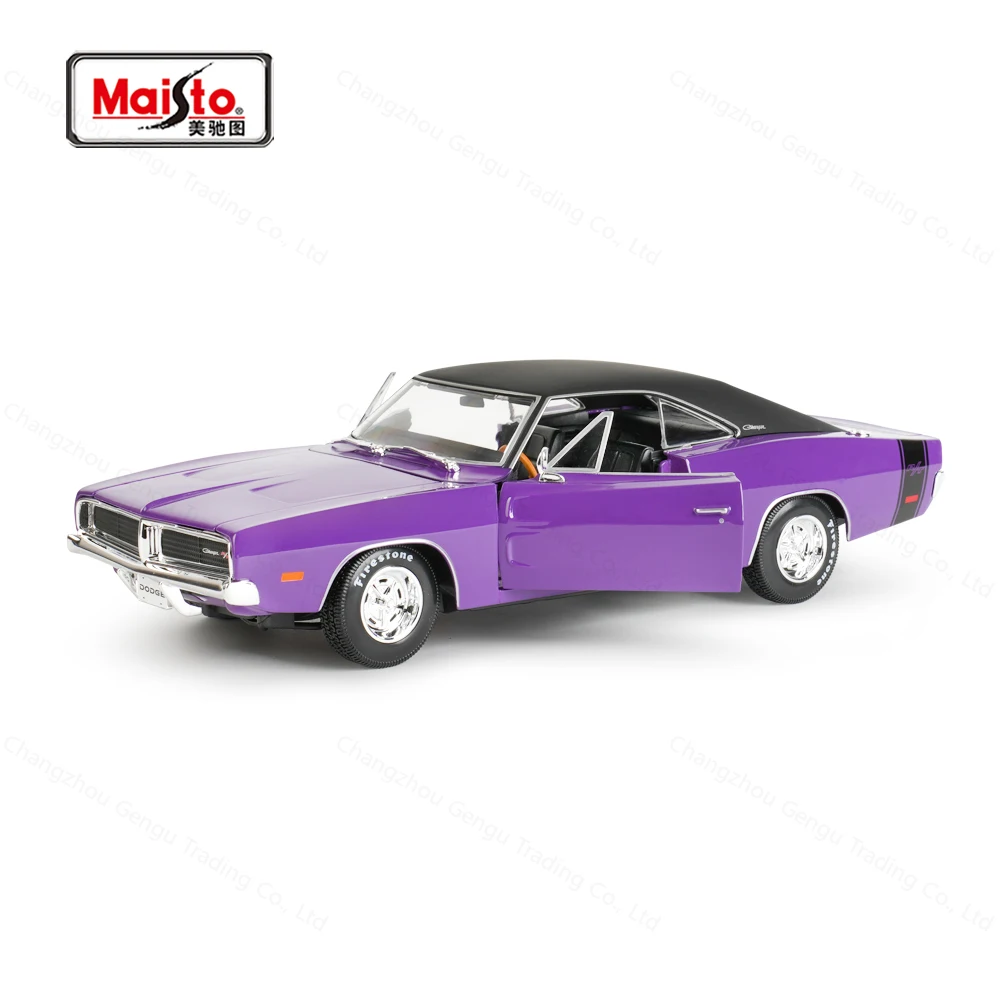maisto-1-18-1969-ダッジチャージャー-r-t-スポーツカー静的ダイキャスト車グッズモデルカーのおもちゃ