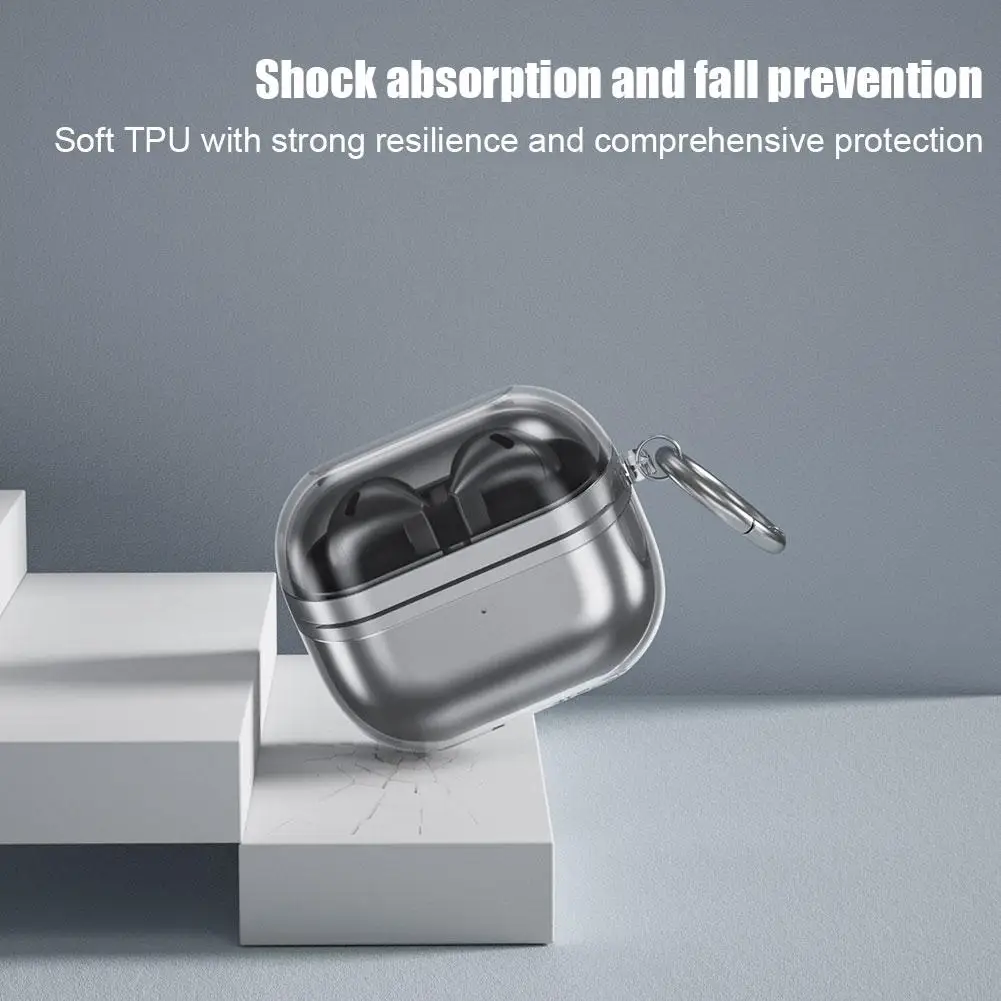 Transparent For Buds3 Pro And Buds 3 With Carabiner Hard Cover Anti-drop Anti-yellowing C7y9