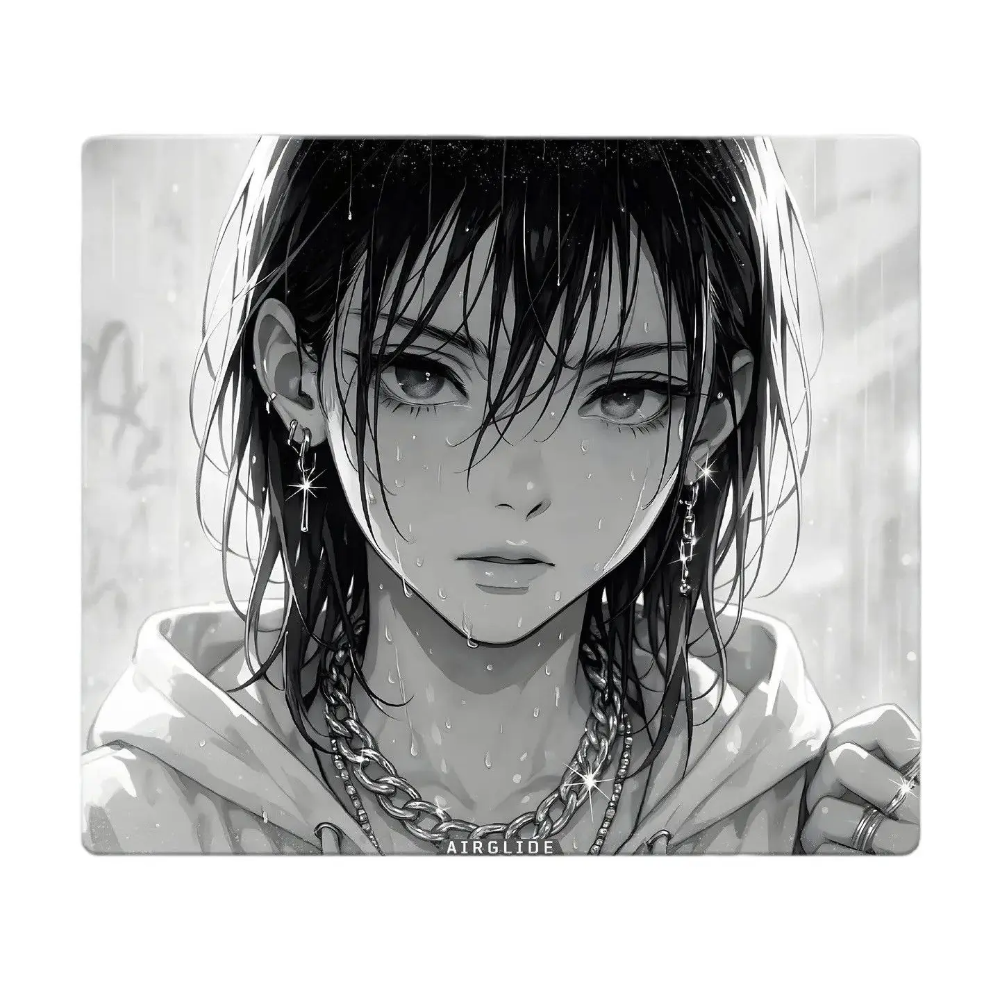 

Японский аниме-коврик для мыши «Девушка в дожде», стеклянный, для киберспорта, игровой, для клавиатуры, офисный, настольный, декоративный, для студенческого общежития