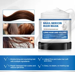 Hair mask neutral spot snail silk repair split frizz free steaming hair mask