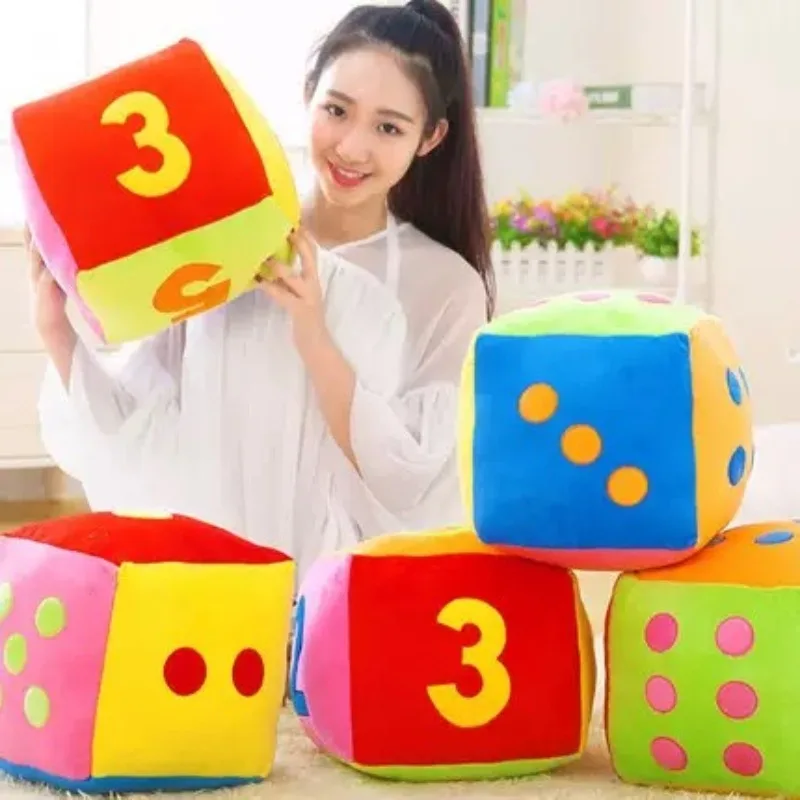 20cm Creative Dice Dots Plush Toys Stuffted Number Pillow Doll Children's Early Education Digital Cognitive Home Decoration