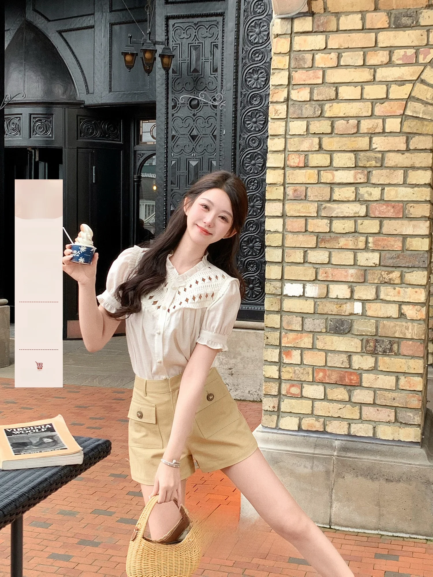 

Женская летняя блузка Roro eep из чистого хлопка с вышивкой в виде цветов, свободного кроя, с эффектом высококачественного материала