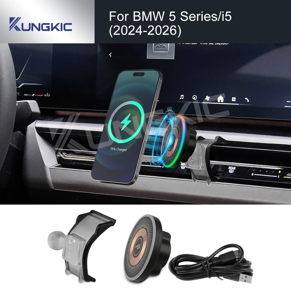 For BMW 5 Series i5 G60 2024 2025 2026 Magnetic Car Phone Holder Mobile Phone Air Vent Mount Holder In Magnet Holder for iPhone