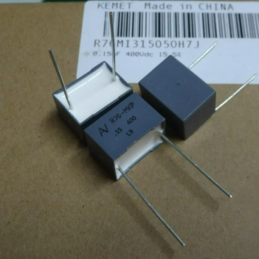 10pcs/lot AV R76 MKP 0.15uf 400V 150nf u15 154 J Brand New 15mm Film Capacitor (Thickness: 13mm) R76MI31505070J