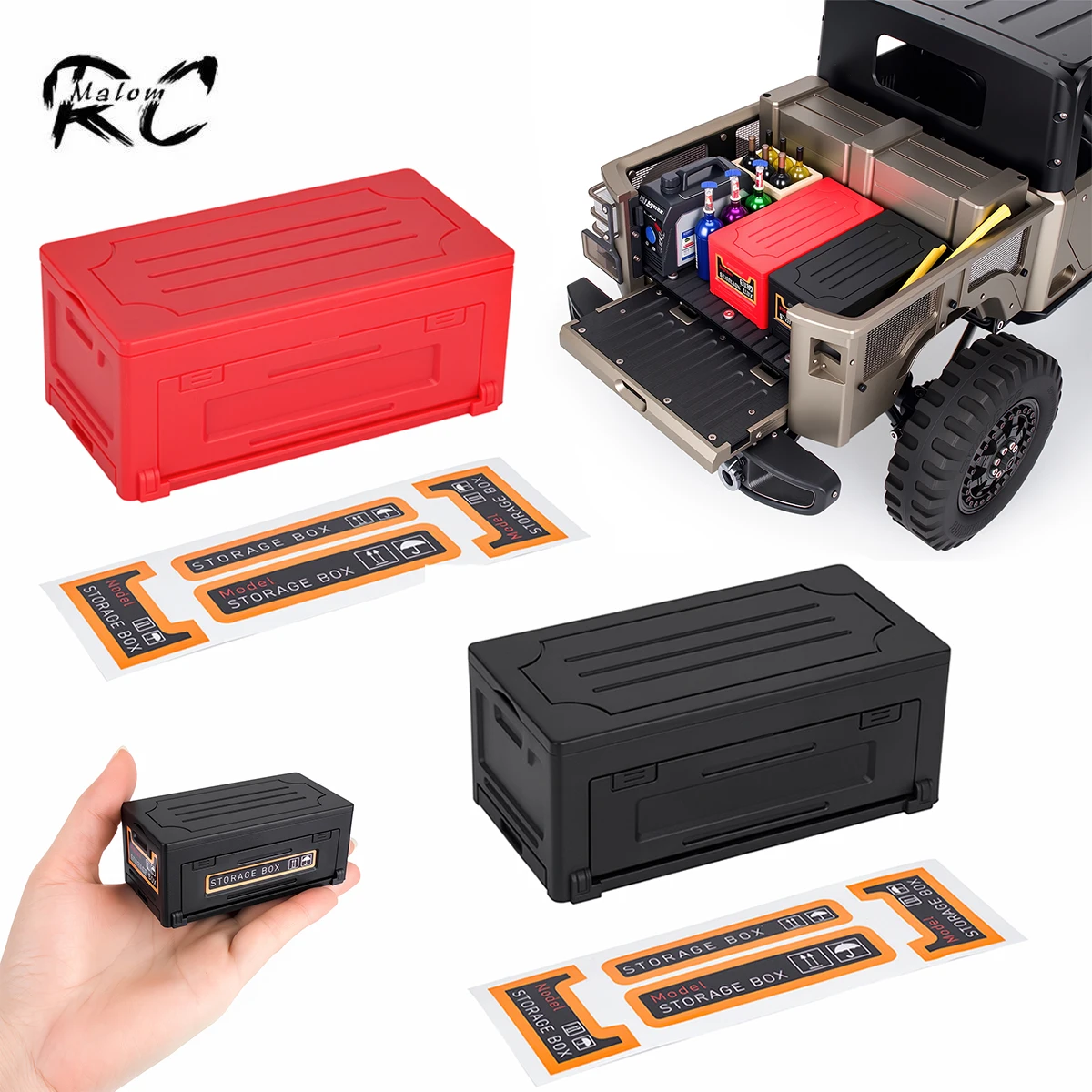 RC Plastic Luggage & Tool Box Decoration Accessories for 1/7 1/8 1/10 SCX10 TRX4 D90 Redcat Yikong