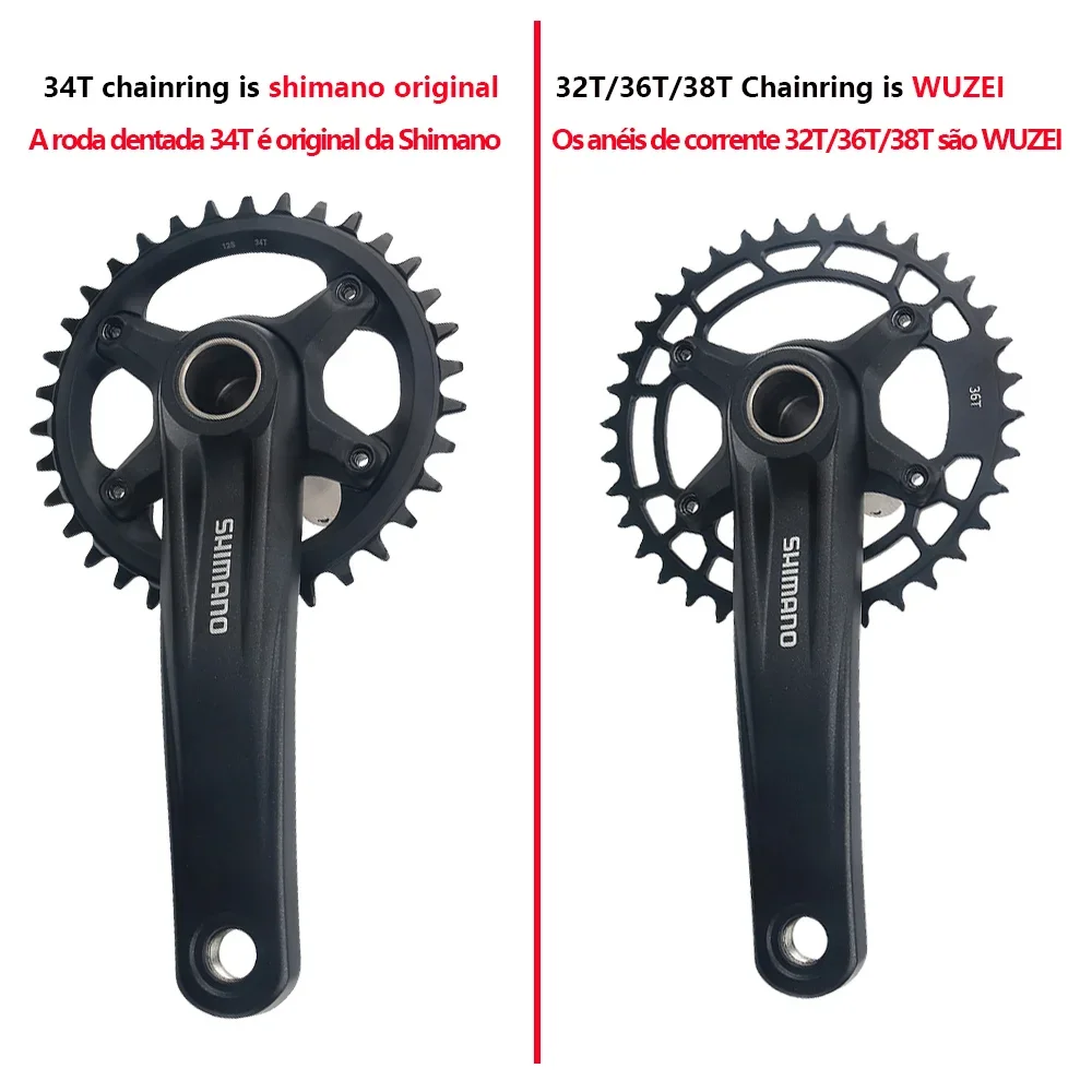 Mountain Bike Crankset FC-MT510 12 Speed 170mm 175mm Crank 32T 34T 36T 38T Chainrring BB52 with for DEORE M6100 M7100 series