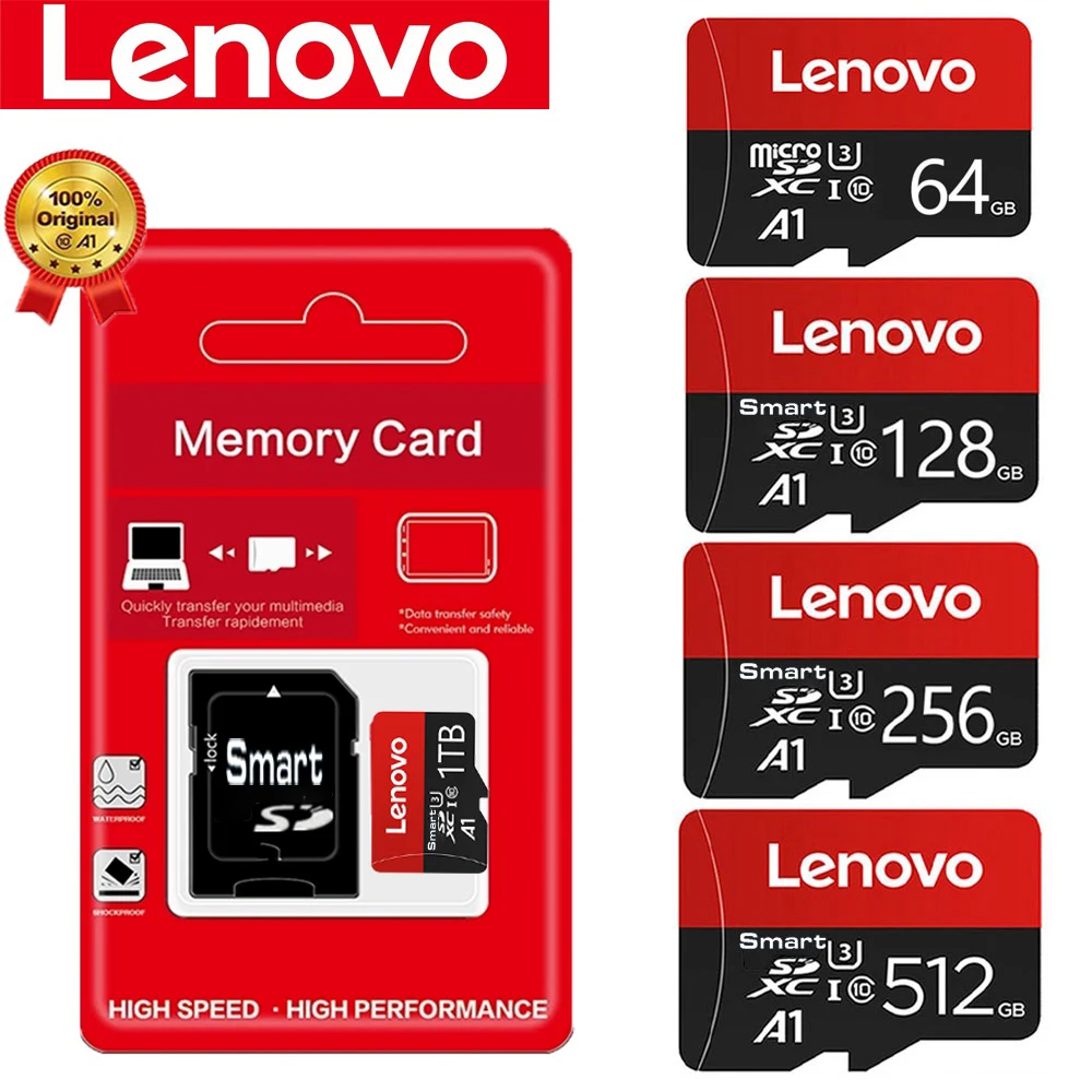 Originele Lenovo Sd 1Tb Micro Tf Mini Sd Kaart 256Gb 512Gb 128Gb 64Gb Tf Geheugen Flash Kaart Voor Telefoon/Computer/Camera Dropshipping