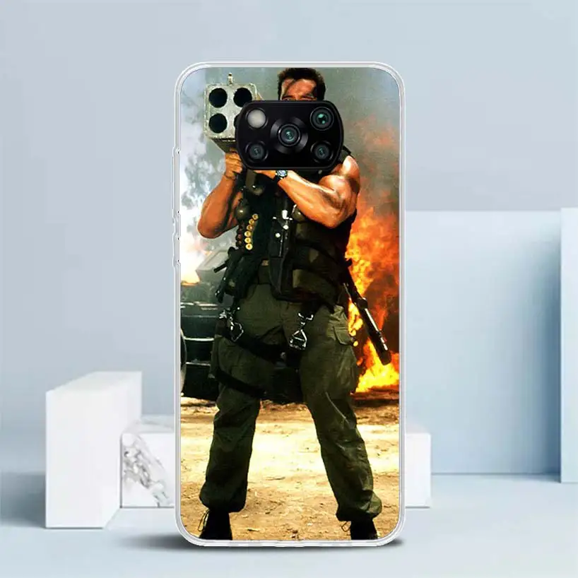 Arnold Schwarzenegger Terminator Soft Cover for Xiaomi Poco X5 Pro X4 Gt X3 Nfc M5S Print Phone Case M4 M3 M2 F3 F2 F1 Mi Note 1