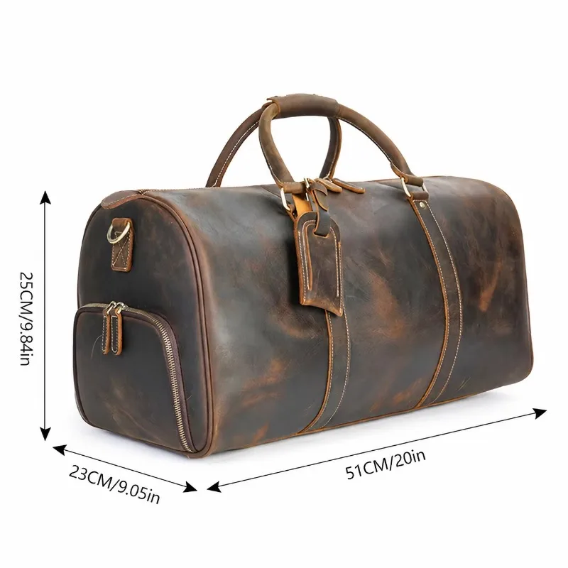 Unisex Genuine Leather Animal Print Tote Bag with Soft Handle—durable and Portable, Perfect for Travel and Outdoor Use