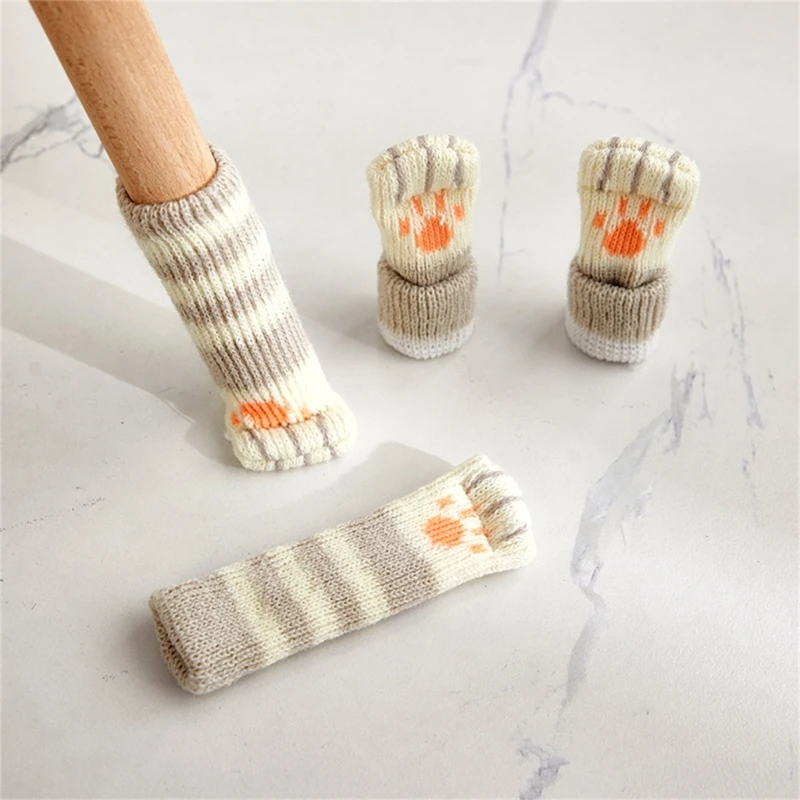 1 Bộ Ghế Chân Tất Dệt Kim Nội Thất Miếng Lót Sàn Đàn Hồi Cao Bảo Vệ 6-17Cm Trang Sức Giọt