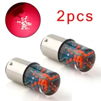 2Pcs Red 1157 Strobe LED Bulbs BAY15D COB 48-LED Bulb Car Strobe Flash Light Auto Tail Brake Lamp Tail Light NEW