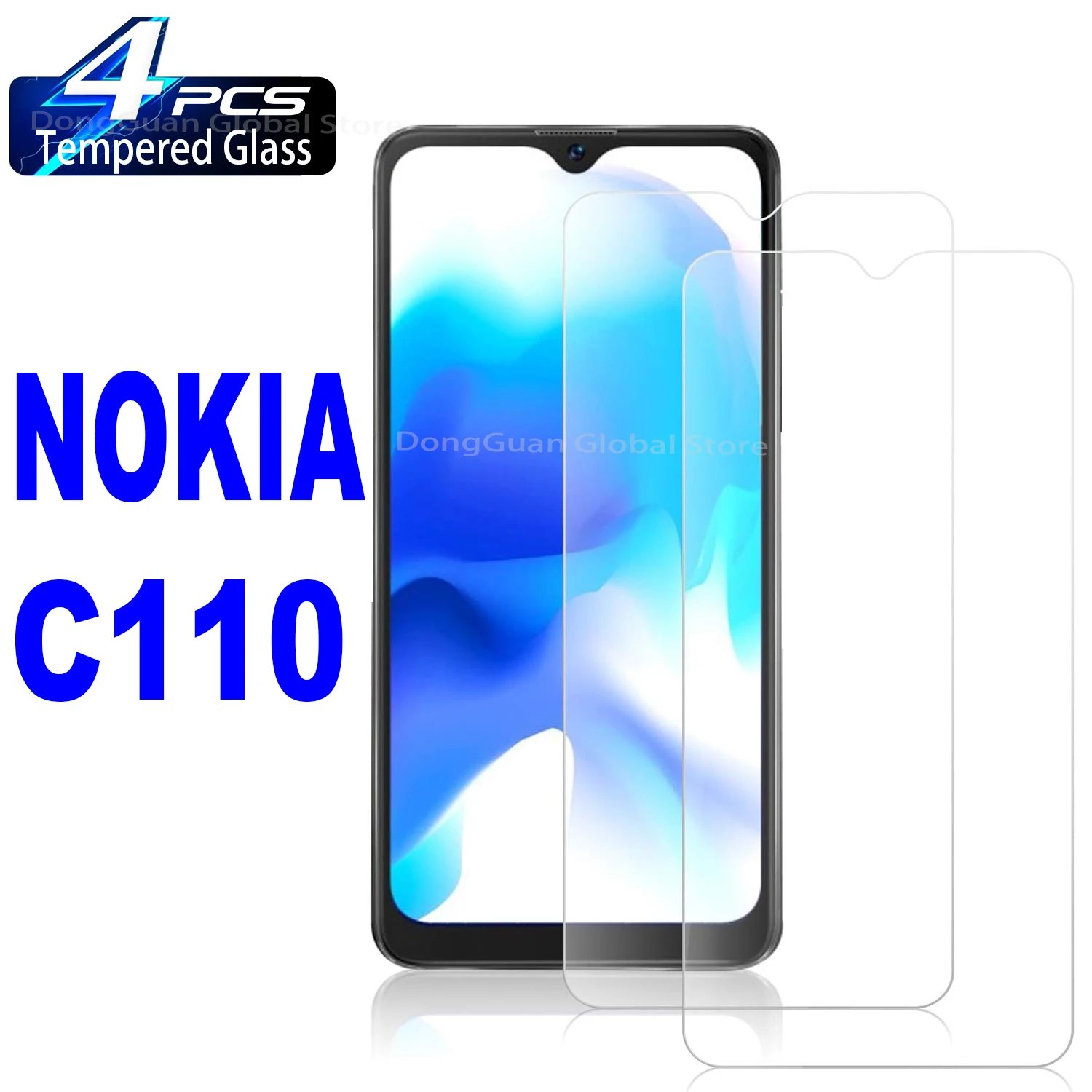 Vidrio templado para Nokia C110, película protectora de pantalla, 2/4 unidades