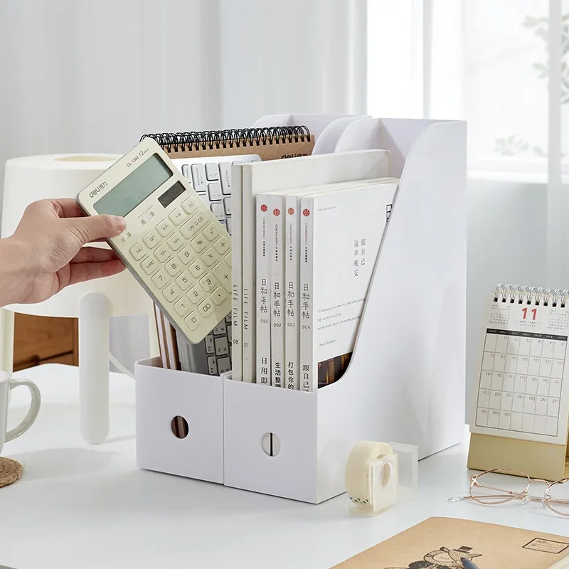 

Plastic Office Document File Storage Box Desktop Organizer Multi-functional Books Pencil Sundries Storage Box Office Supplies