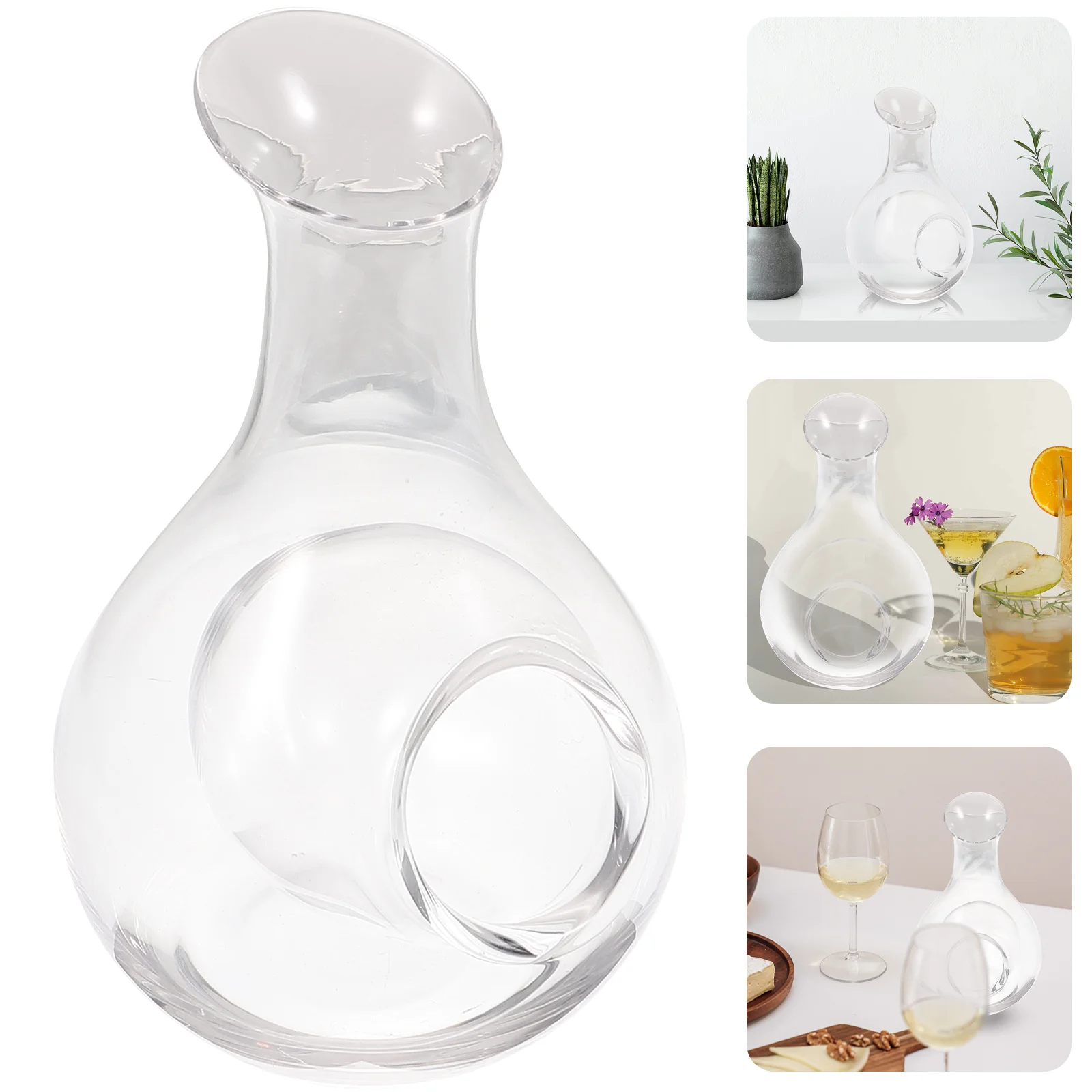 

Large Capacity Wine Pitcher Glass Decanter for Red Wine Whisky Dispenser Coolant Function Creative Bar Container