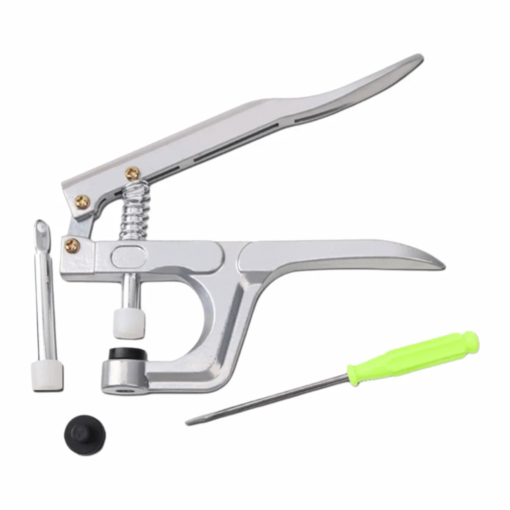 Colored Snaps Fastener Pliers Kit Metal Press Pliers Seamless Design Snap Buttons Resin Auto-lock Press Stud Buttons