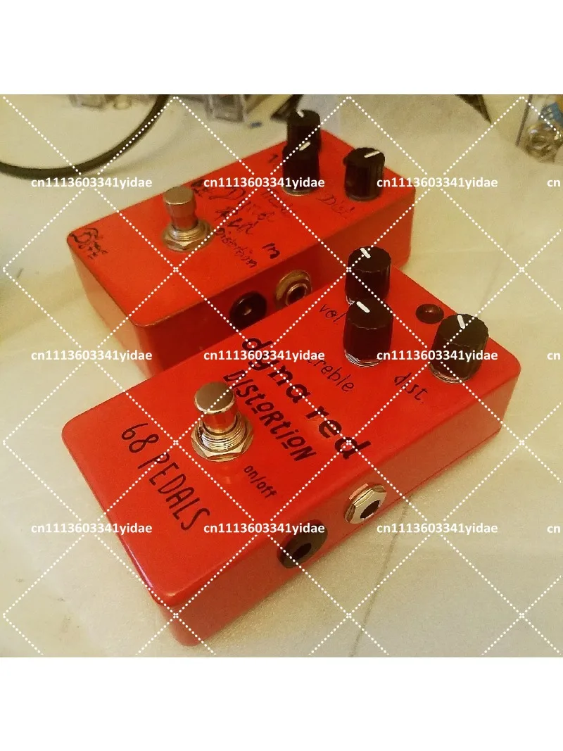 Red Distortion Single Block Effector Guitar Effect Pedal